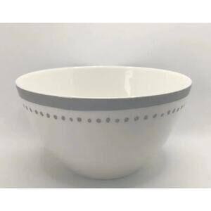 Lenox White and Gray Dinner Bowl